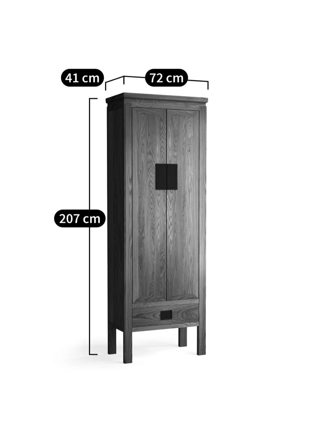 Chinese wardrobe AMPM in solid oak