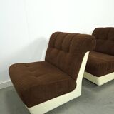 Fauteuil de l'ère spatiale marron avec plastique