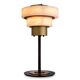 Pair of table lamps in patinated brass and alabaster.