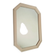 Vintage octagonal white lacquered mirror