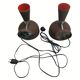 Midcentury brown vintage wall sconces by Herda, Dutch 1970s