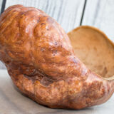 Old wooden bowl of Suede Lapland 25 cm wide