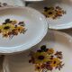 Antique Digoin earthenware dessert plates