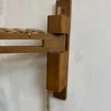 Two portable lamps with wall mount.