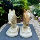 2 onyx bookends horse 1960s Italy vintage