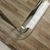 1970s Bauhaus table in chromed tubular steel and glass