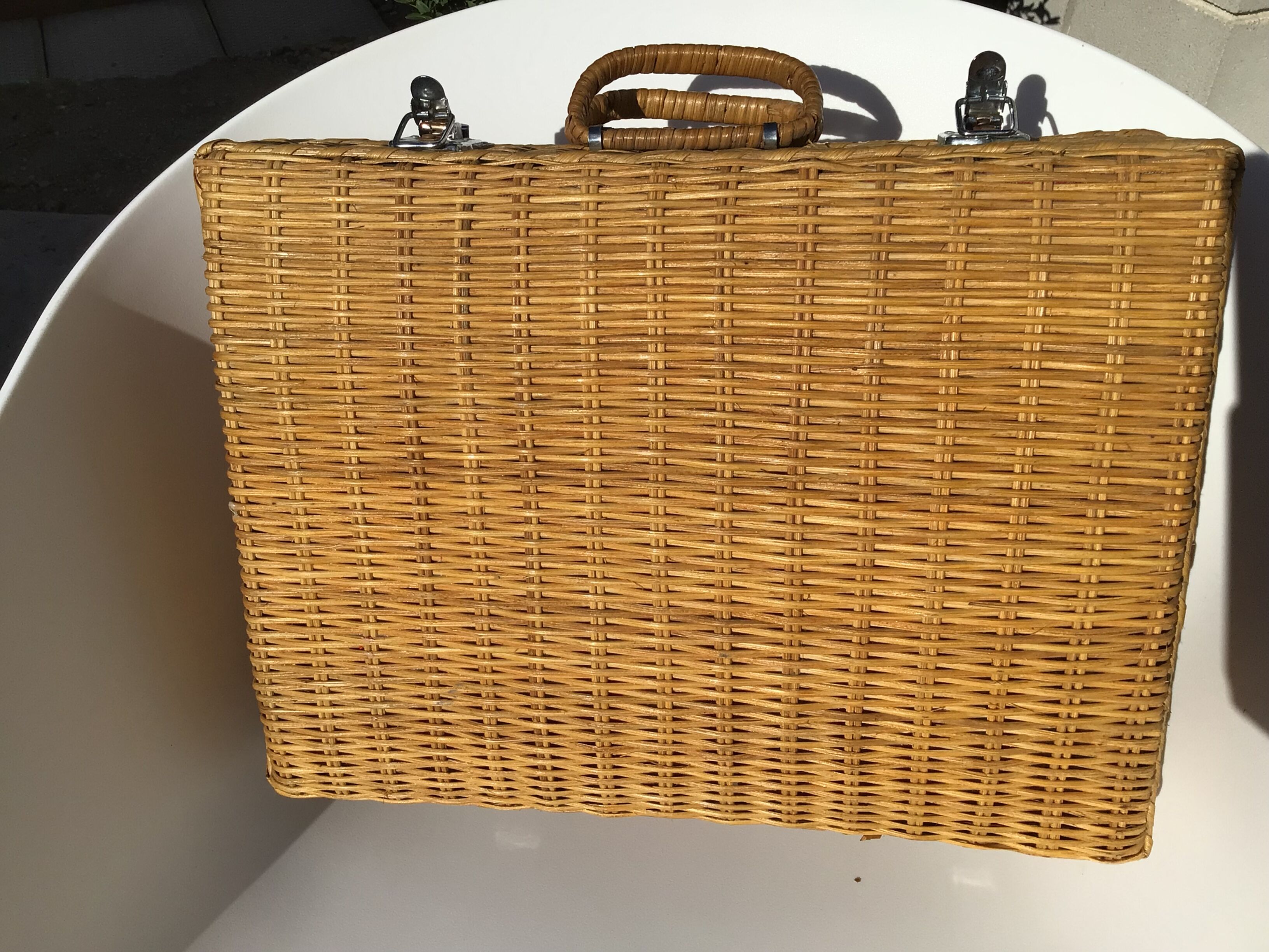 Natural wicker case 30x40cm inner fabric