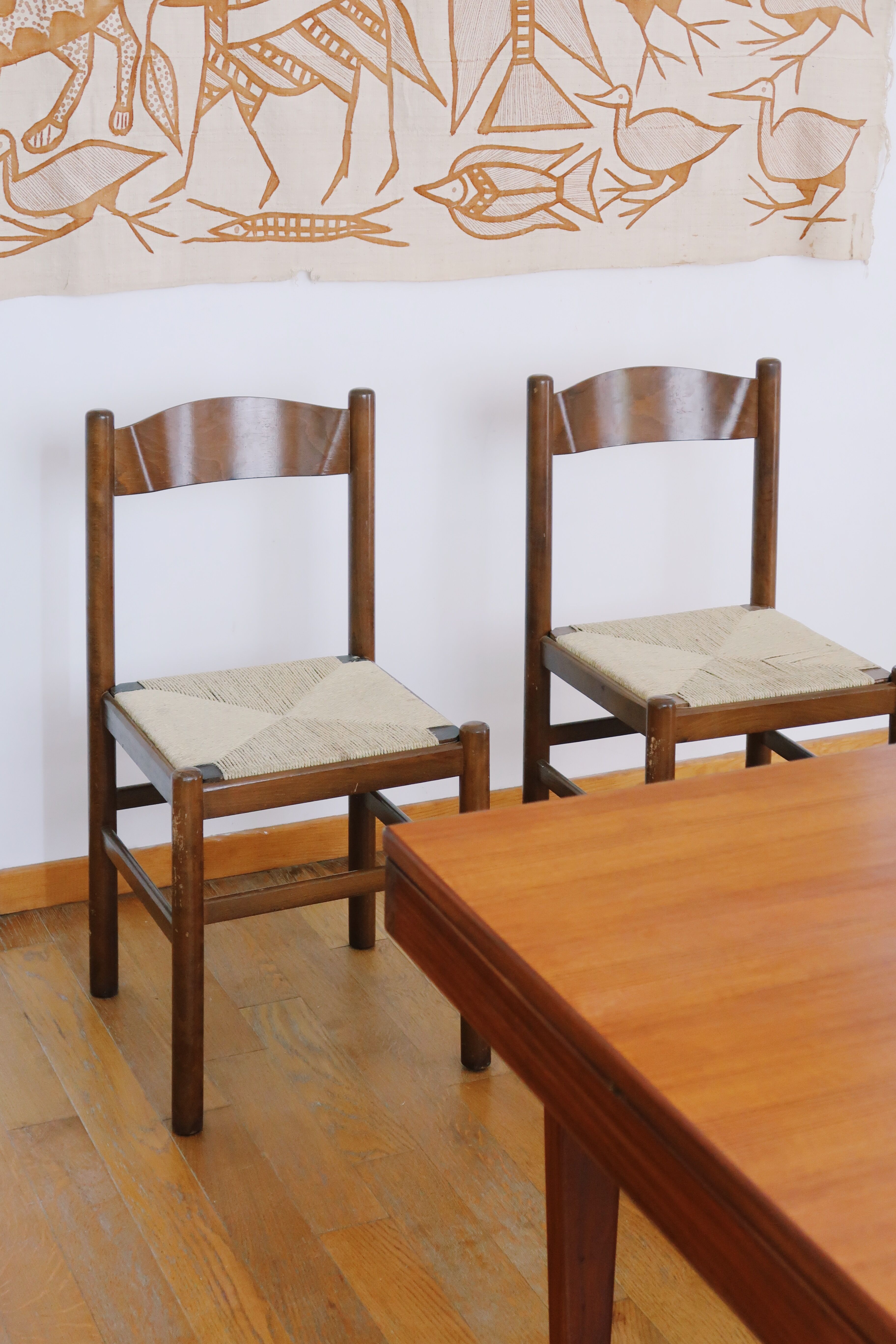 Pair of mulched bistro chairs
