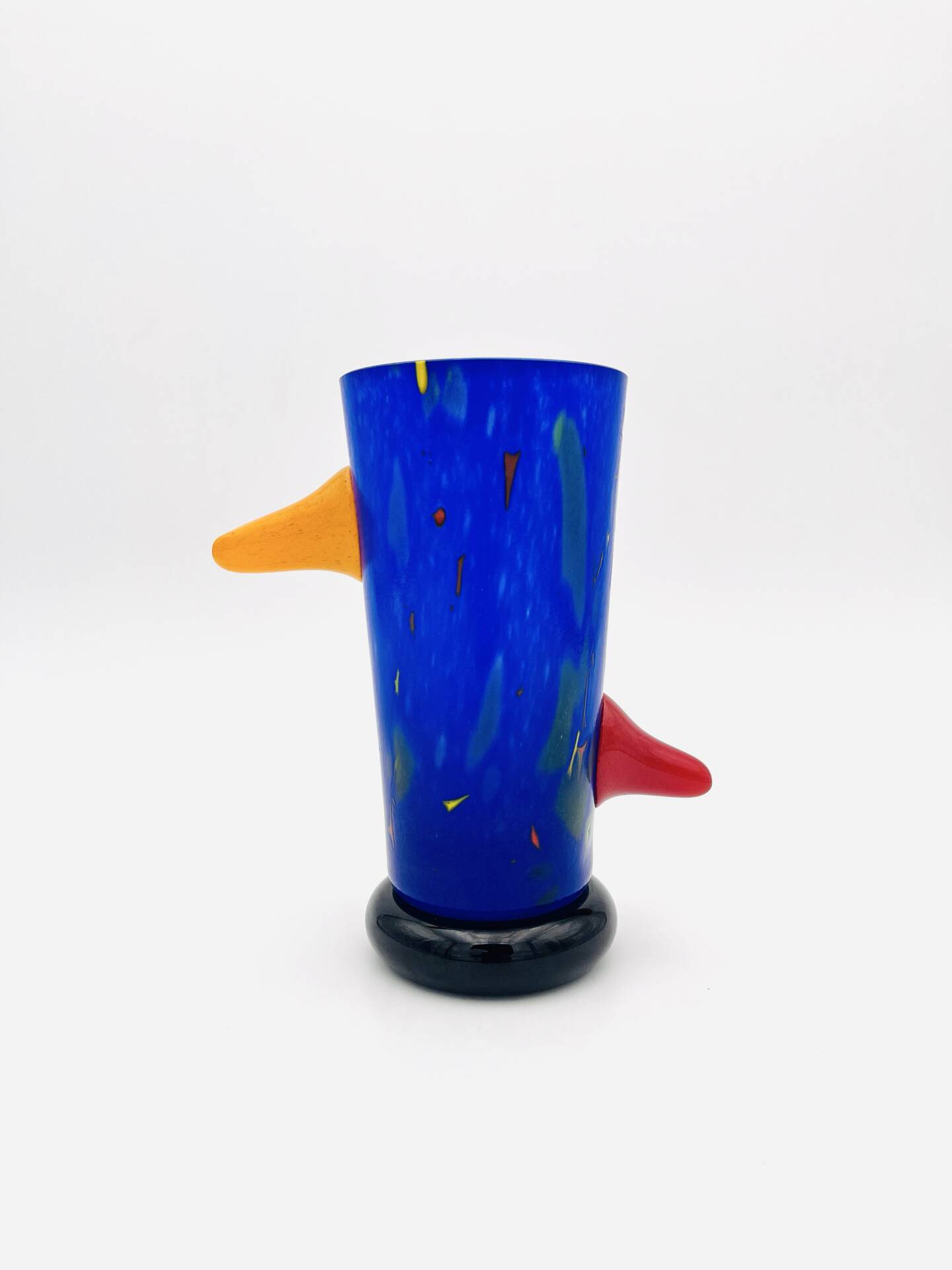 Vase Sculpture Otmar Alt Rosenthal Studio Line Glass Cobalt Signed 16cm