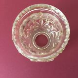 Lightly amber worked molded glass tulip