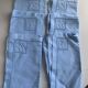 6 cotton and linen napkins, pastel blue, embroidered, OG monograms,
