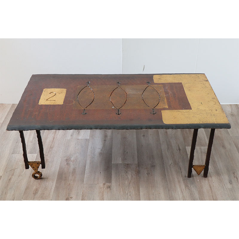 Sculptural coffee table by Jean-Jacques Argueyrolles circa 1990