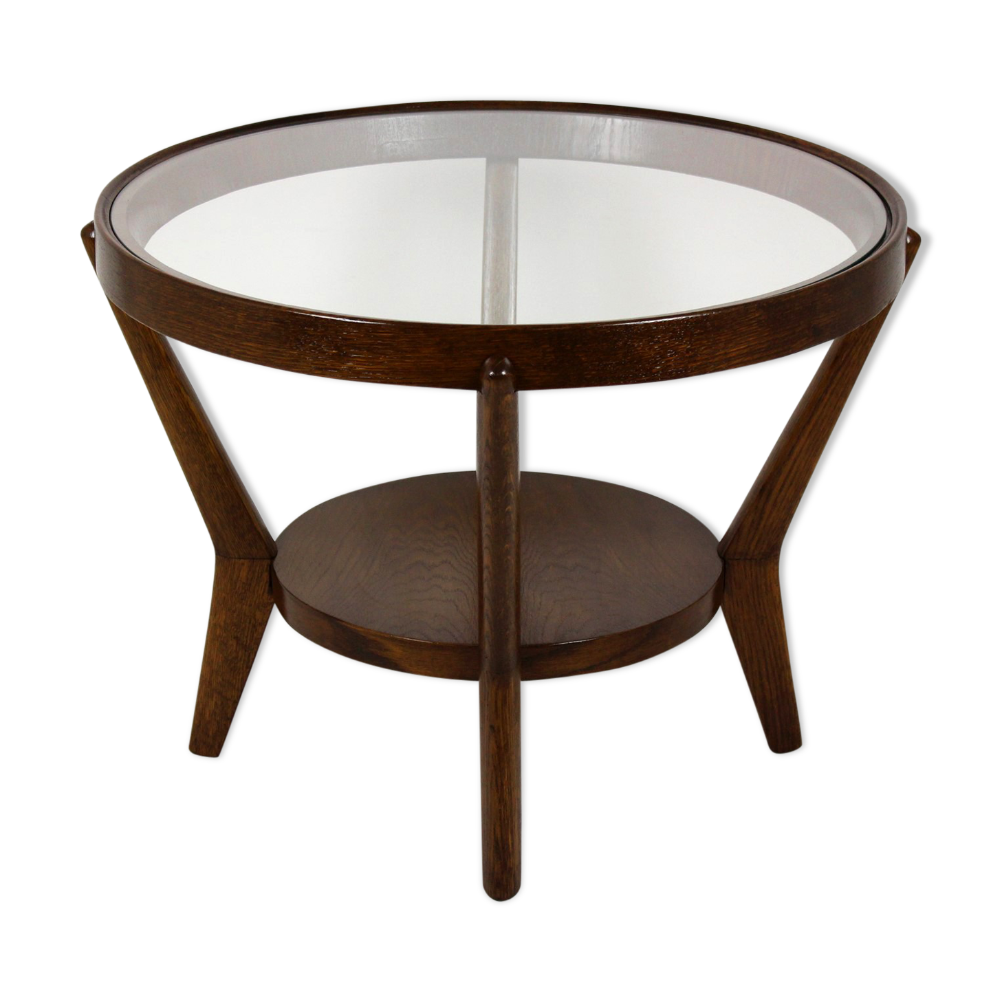 Round Coffee Table by Karel Koželka & Antonin Kropáček for Interier Praha, 1940s