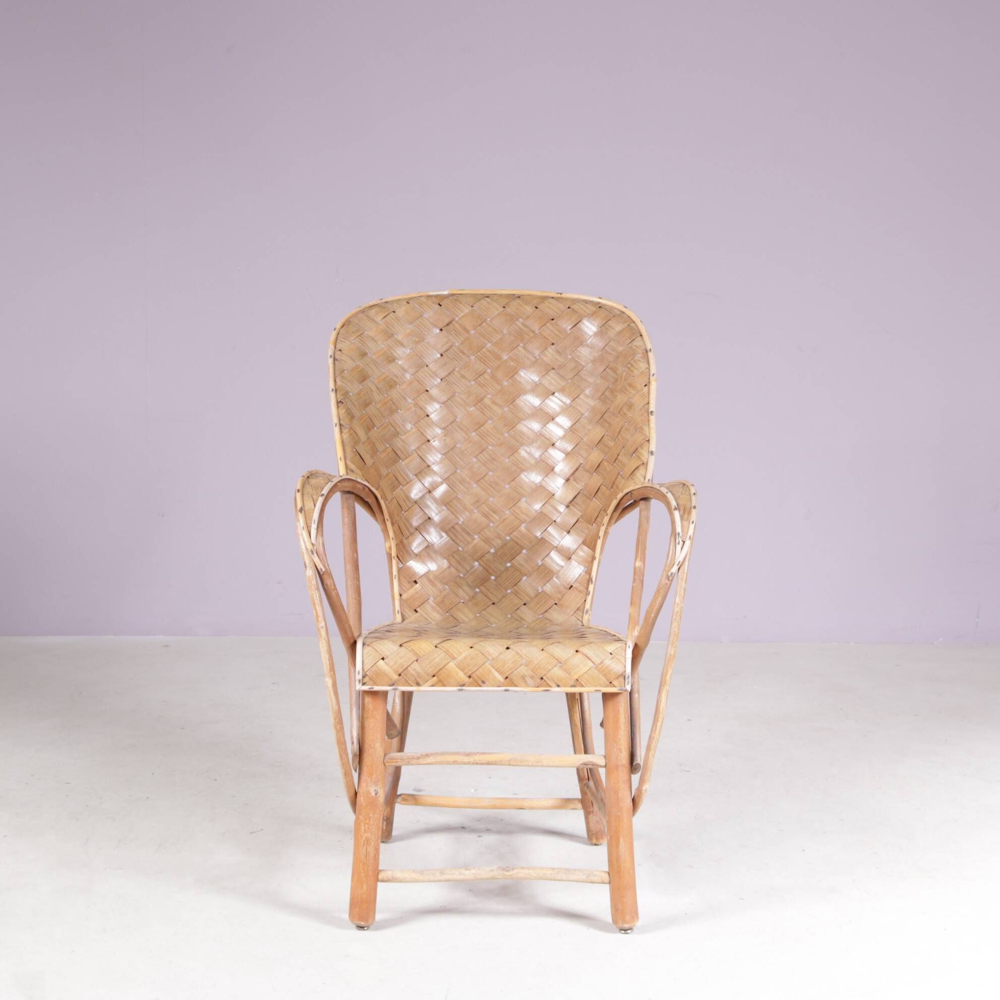1950s Rare wooven chair (commissioned by le Corbusier)