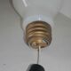 Suspension vintage en opaline en forme d'ampoule s