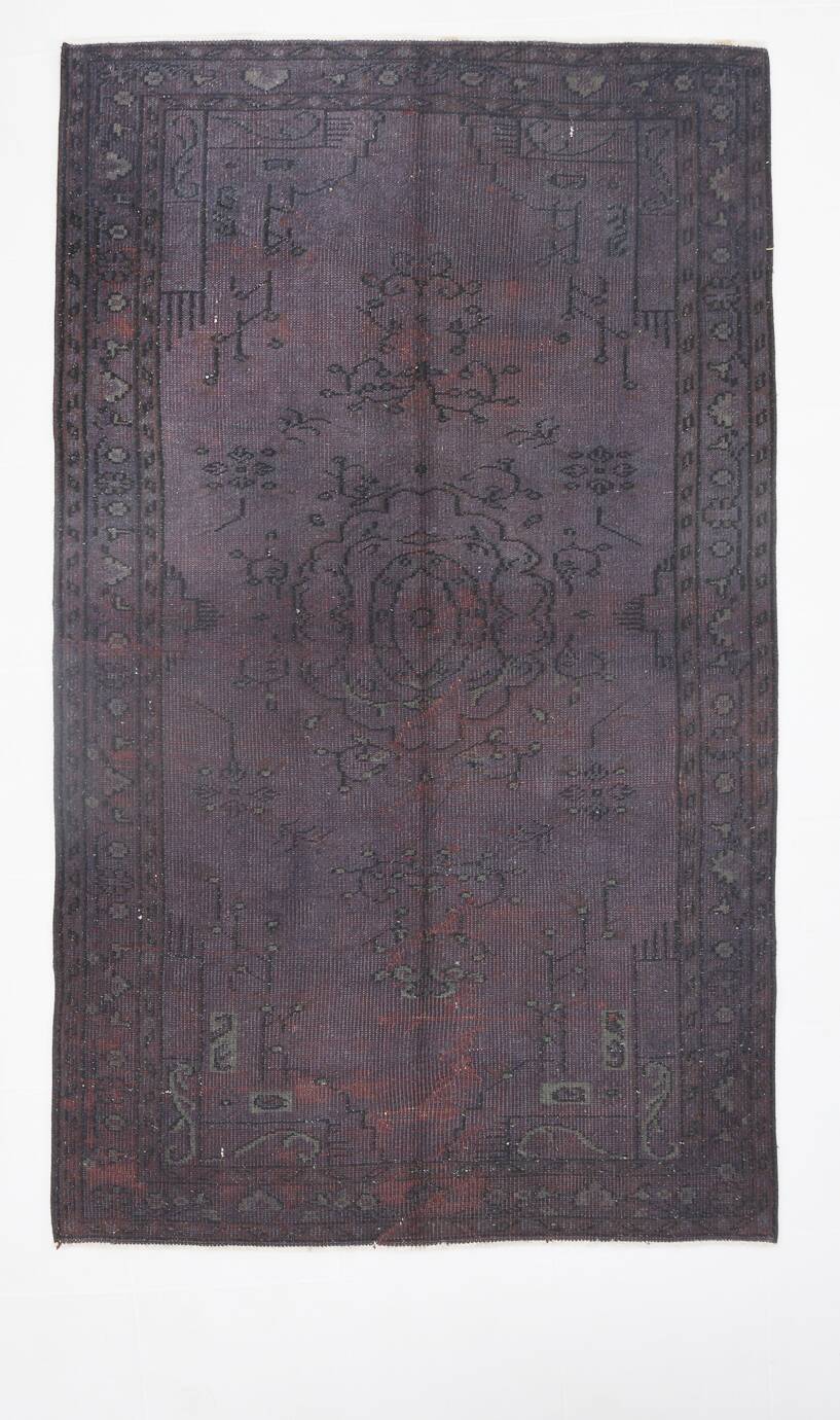 4x8 Shades Of Purple Oriental Handmade Wool Turkish Vintage Rug, 140x230Cm