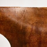 Hungarian calf leather lounge chair and ottoman, set of 2