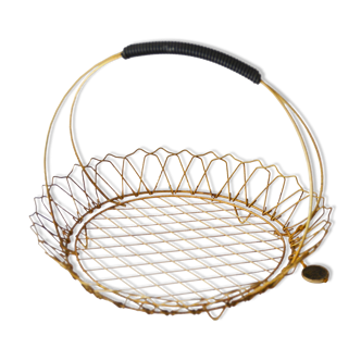 Erdecor fruit basket, in golden thread and scoubidou