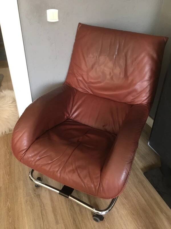 Robert Haussmann Lounge Chair for WK Möbel – Vintage Rocking Swivel Chair