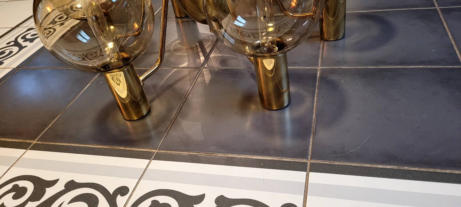 6-arm Scandinavian chandelier, 1960s, Hans Agne Jakobsson model T372/12