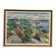 Large original Swedish oil on canvas – "Rocky Shore" – Signed – vintage and framed – 91 × 70 cm (35.8 in × 27.6 in)