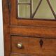 Antique 18th-century Welsh/English oak bookcase/buffet with original glass