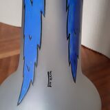Art Deco enamel vase signed Leune