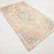 Cream & Green Oriental Persian Rug, 135x221Cm