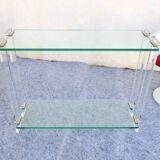 Console Design Marais International Glass and Plexiglas, circa 1980