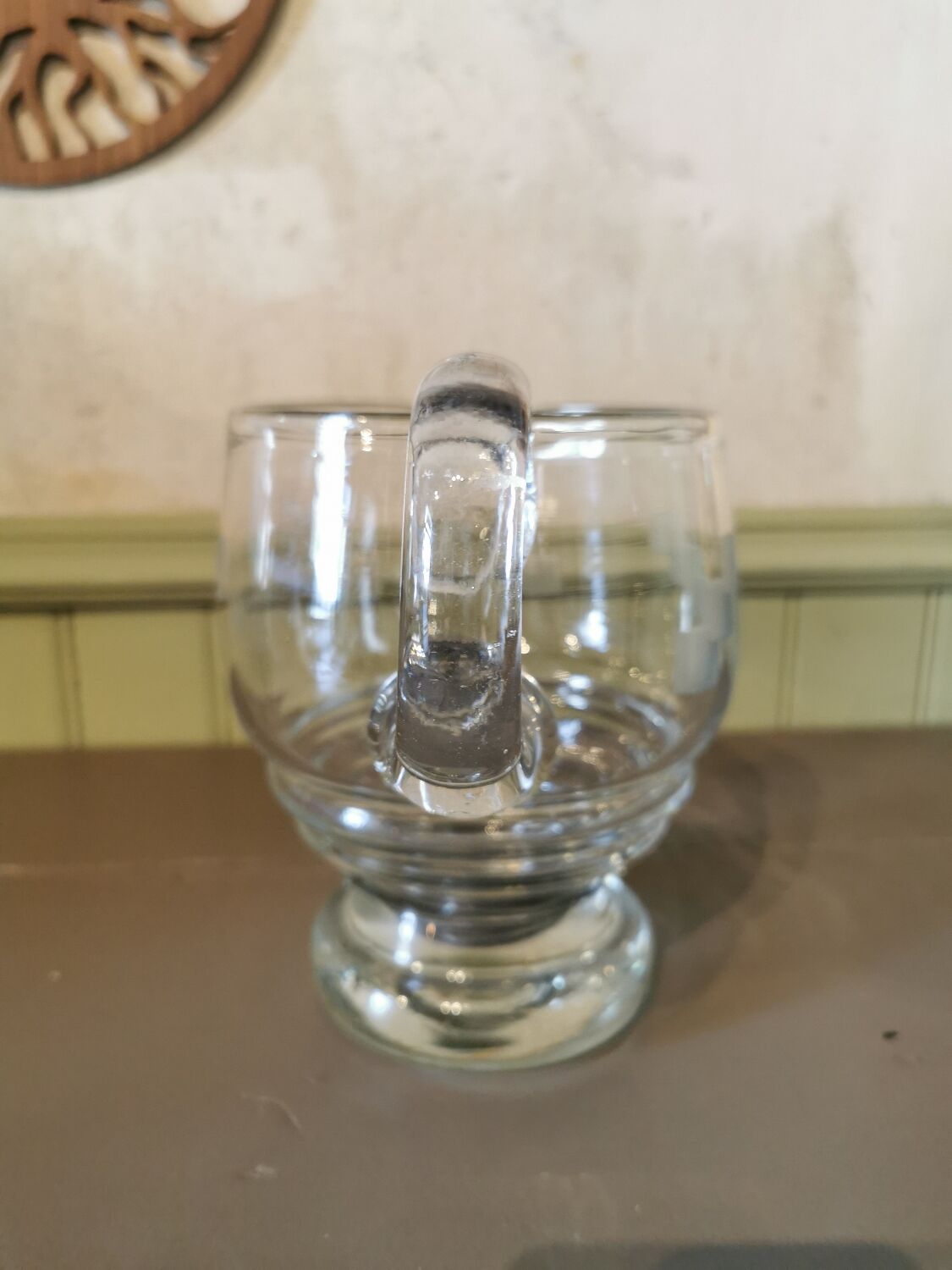 Art deco glass pitcher