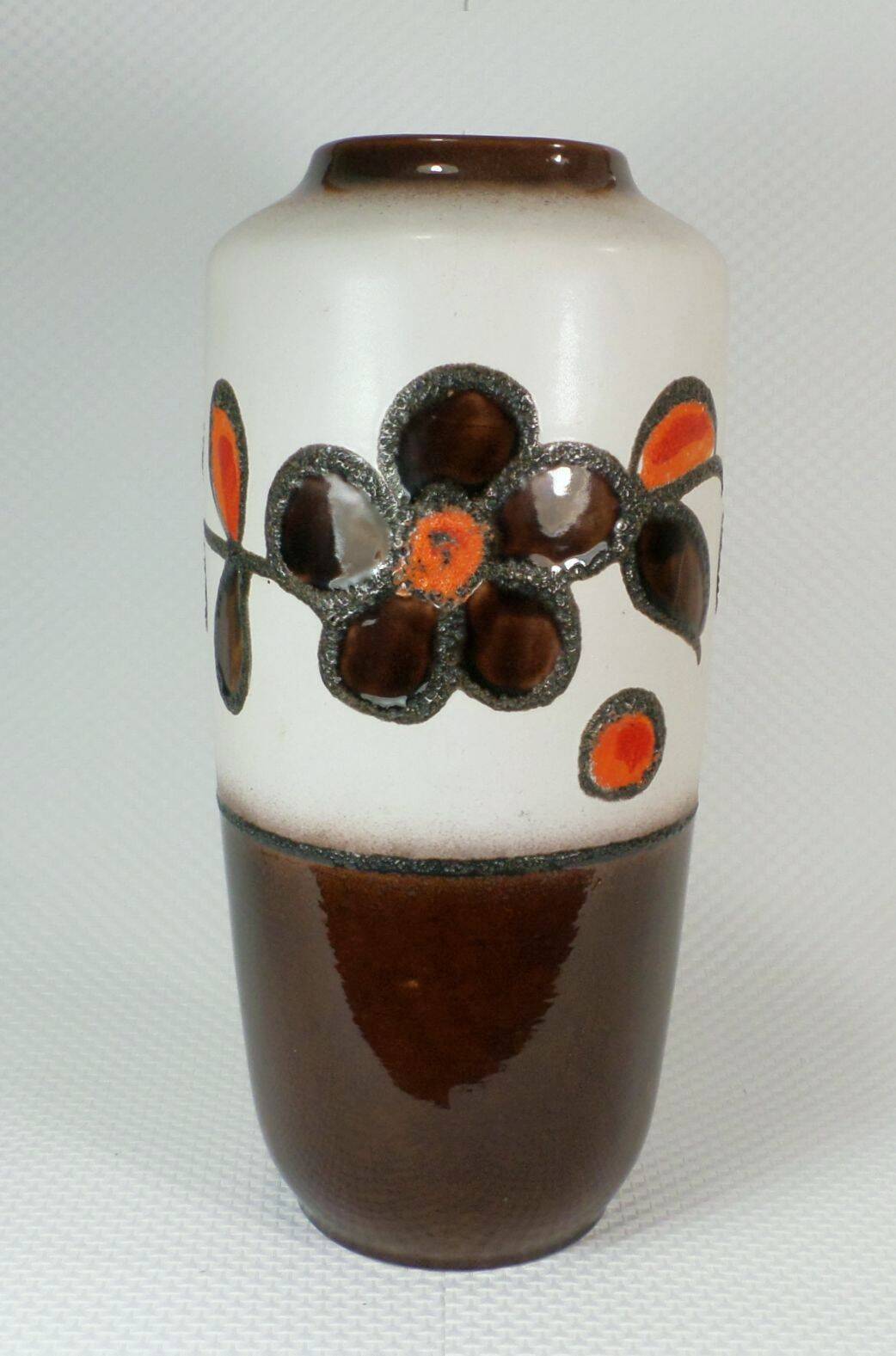 vintage scheurich FLOORVASE fat lava flower decor model 517-45 60s, 70s