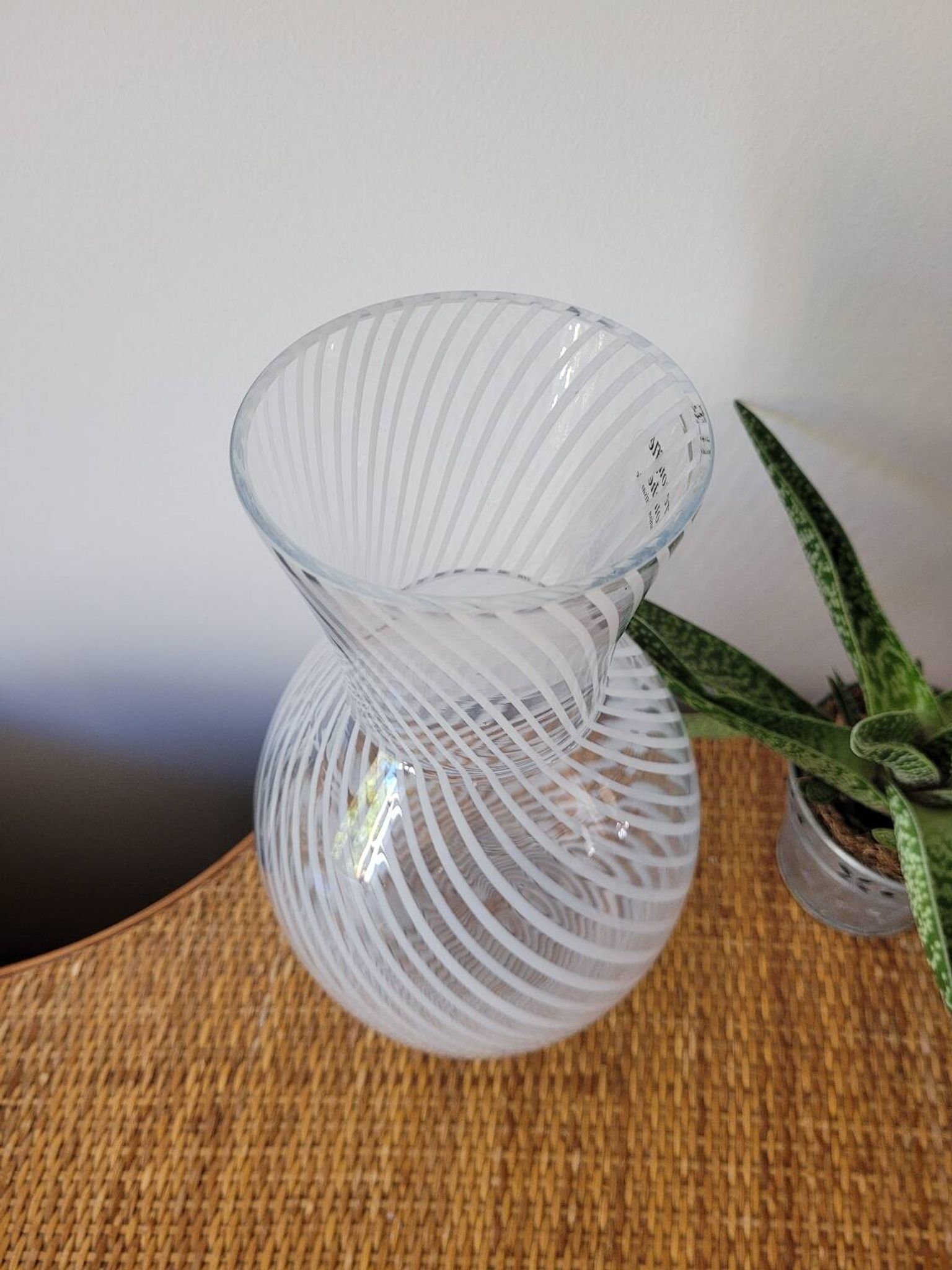 Vase en verre soufflé artisanal Murano