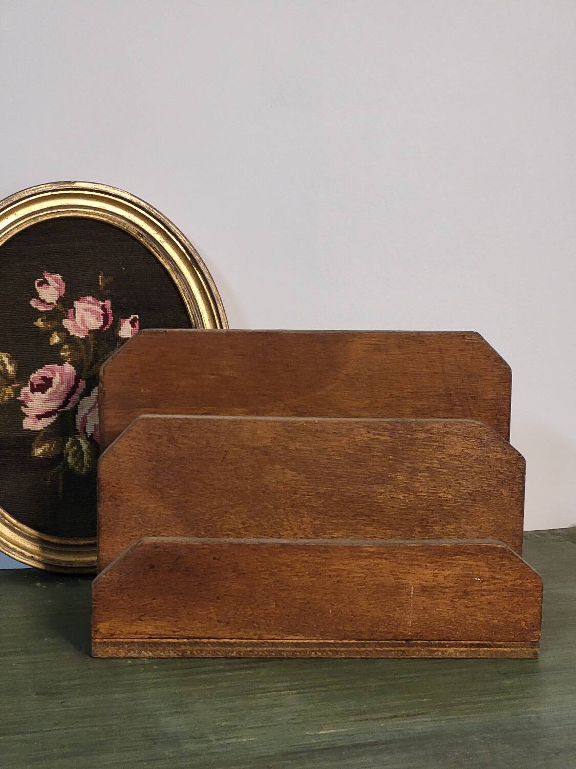 Wooden mail holder
