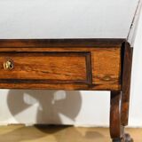 Desk Table with Shutters in Solid Rosewood, Restoration Period – Early 19th Century