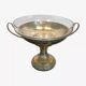 Art Deco brass cup and its engraved saucer.