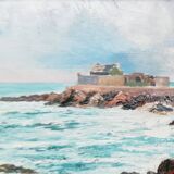 Oil on canvas sea