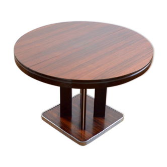 Round dining table with extension 1970s Italian design