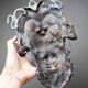 Vintage African bronze mask from Bamoun, Cameroon