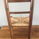 Chaise bois et paille vintage pour enfant
