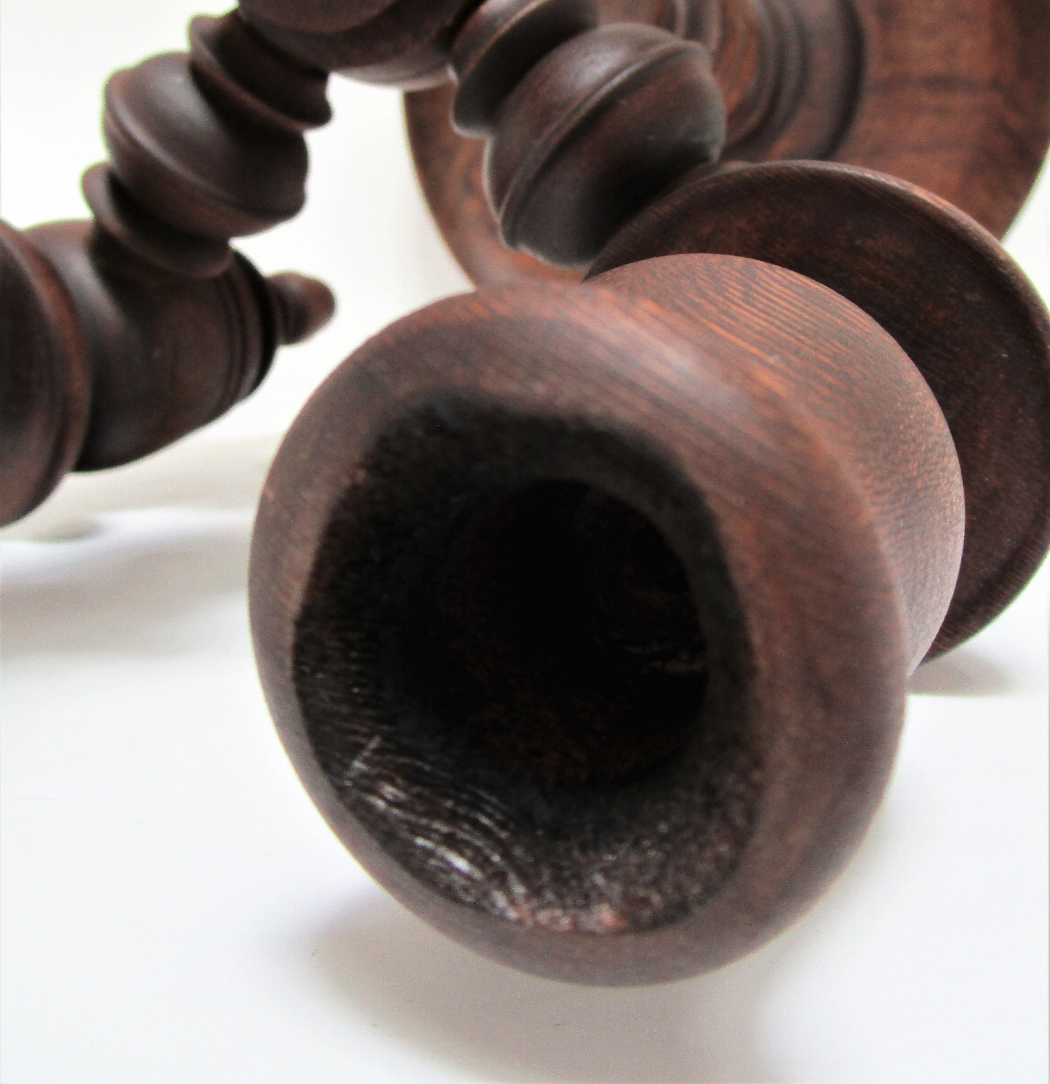 Chandelier solid wood turned stamped