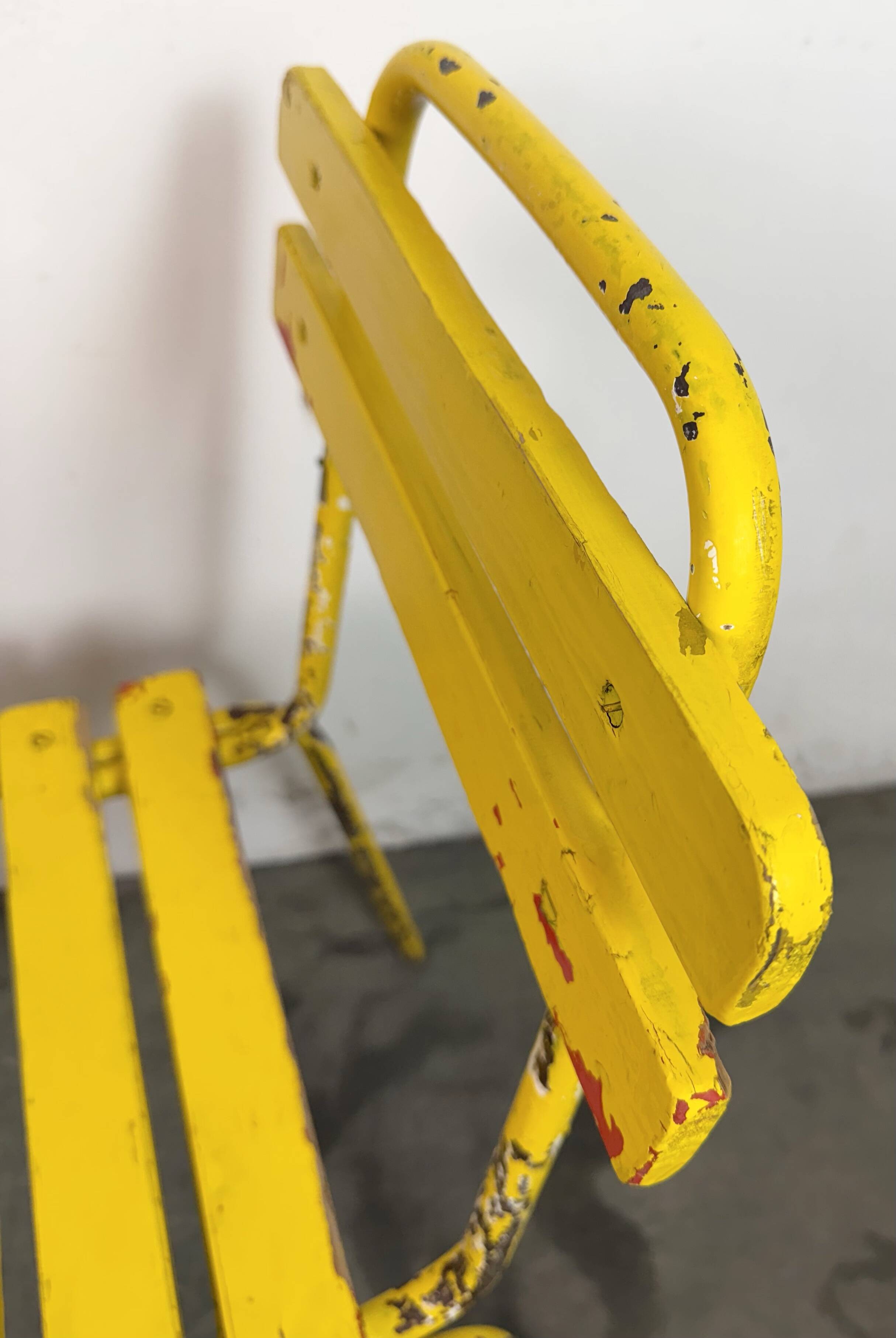 Vintage Yellow Industrial Chair, 1960s