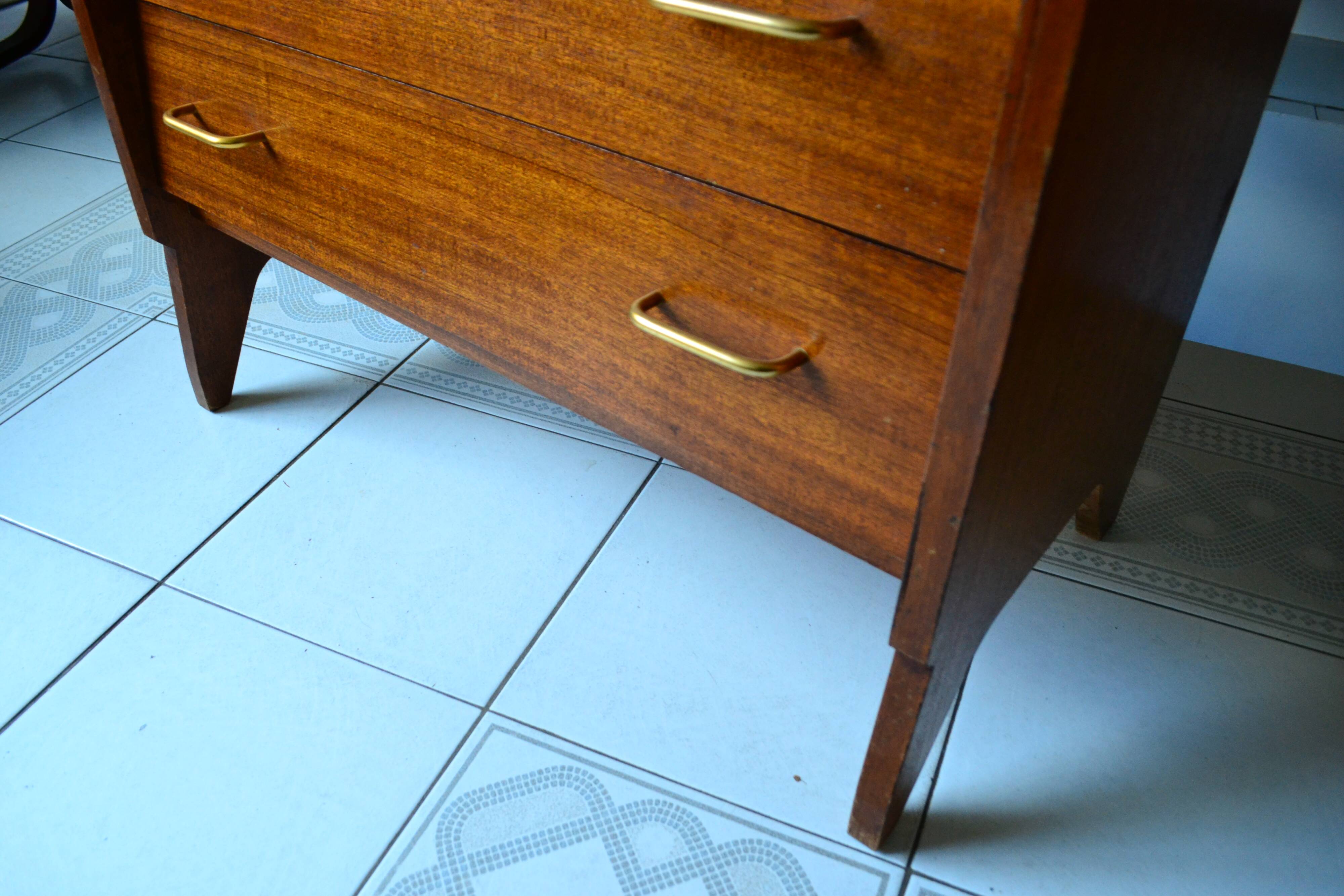 Vintage mahogany wing-shaped secretary