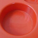 Grand plateau vintage 1970 moulded plastic orange creations bismuth paris 7