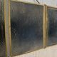 Vintage 1900 triptych mirror, golden barber woman - 27 x 67 cm