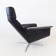 Fauteuil Kaufeld Siesta 62 en cuir noir par Jacques Brule