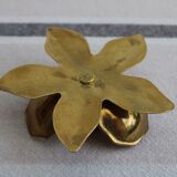 Golden brass candle holder