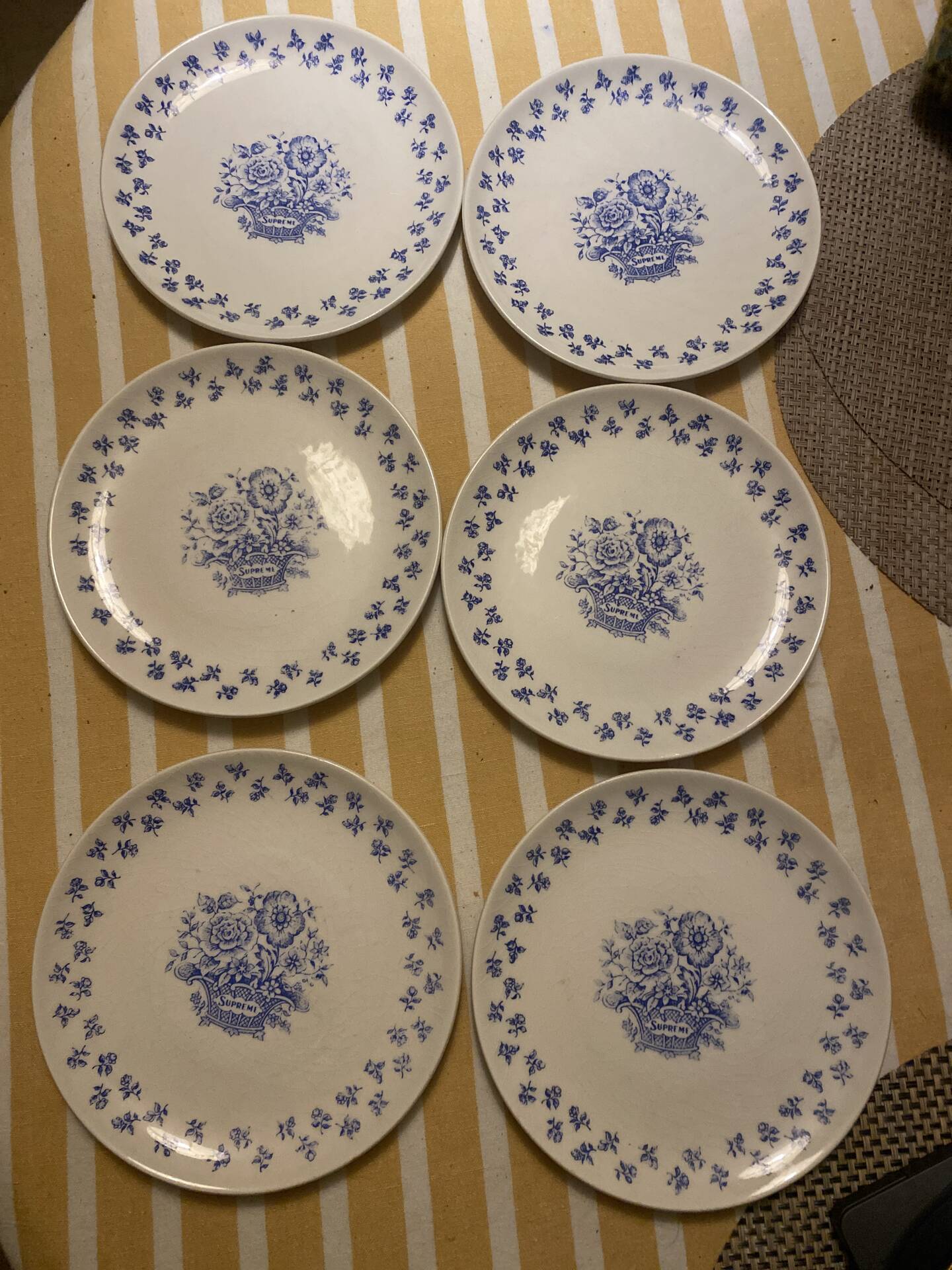 6 dessert plates Gien
