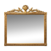 Large gold mirror with mouldings