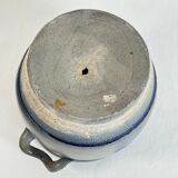 Salt glazed stoneware pot, cobalt oxide decoration