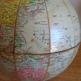 Small terrestrial globe world map of girard and barrère - year 60's